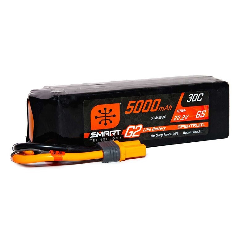 Spektrum SPMX56S30 5000mAh 6S 22.2V Smart G2 LiPo 30C; IC5