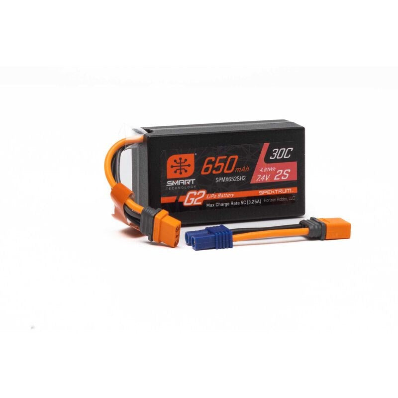 Spektrum SPMX652SH2 Smart 650mah 50c g2 S2 lipo battery with IC2
