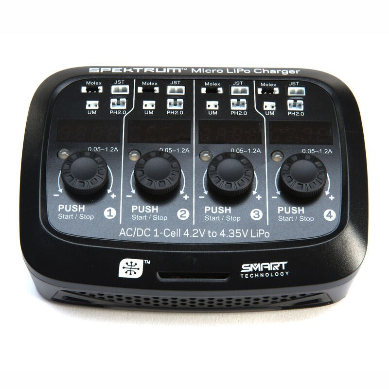 Spektrum SPMXC1040 S44 Micro 4 port AC/DC 1S LiPo Charger