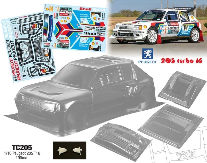 Team C TC205 1/10 Peugeot 205 T16 190mm