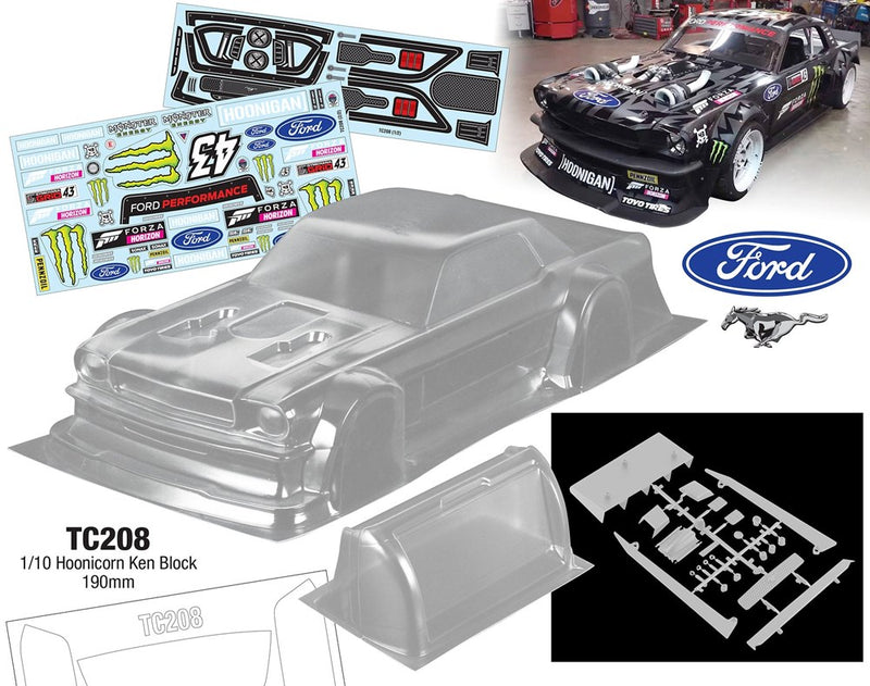 Team C TC208-F 1/10 Hoonicorn Ken Block 200mm Forza Decal Sheet