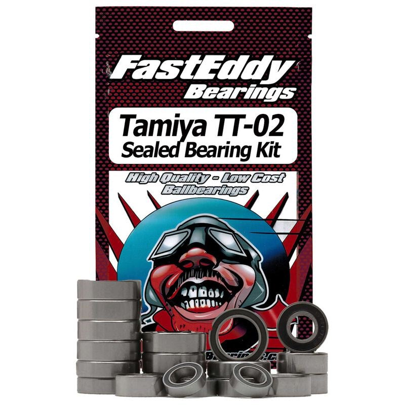 Fast Eddy TFE411 TAM TT-02 Chassis Rubber Sealed Bearing Kit