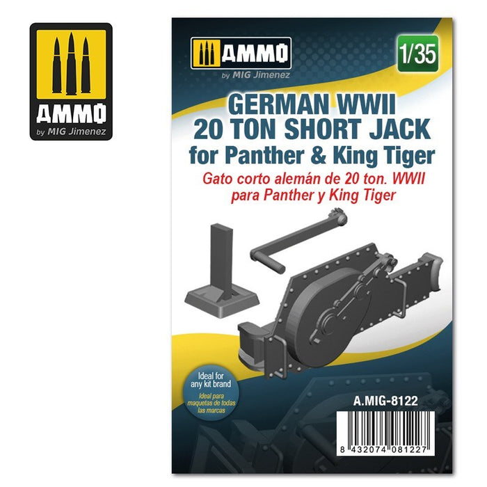 xAMMO by Mig Jimenez A.MIG-8122 1/35 German WWII 20 ton Short Jack for Panther & King Tiger (6560352534577)