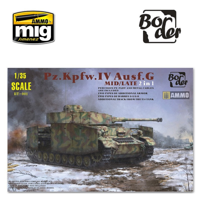 Border Model BT001 1/35 Panzer IV G Mid/Late 2 in 1