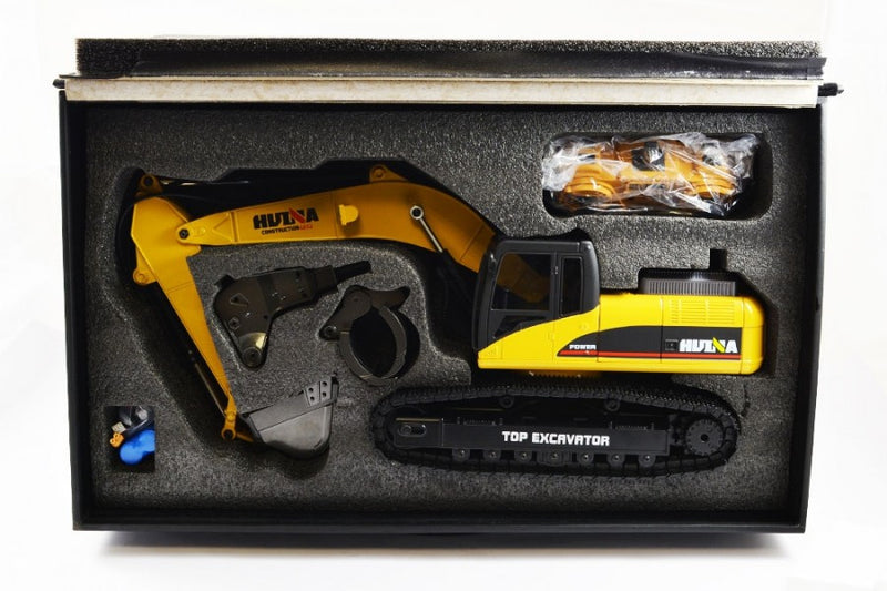 Huina 1580 V4 RC Excavator 23Ch 1/14 Scale 2020 Version w/gift case - Hobby City NZ (8347090026733)