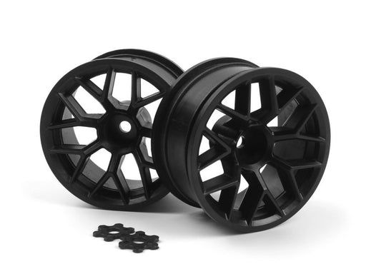 HPI Racing 160368 1/10 Wheels RTR 9mmOS Black (2) (8452824891629)