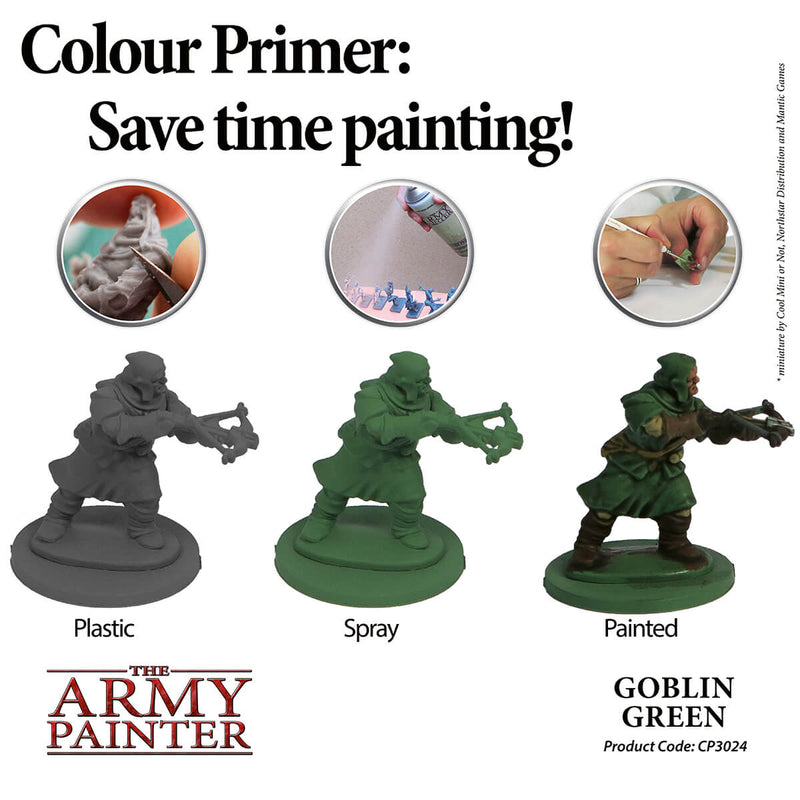 Army Painter CP3024 Colour Primer: Goblin Green - Hobby City NZ (9004809617645)