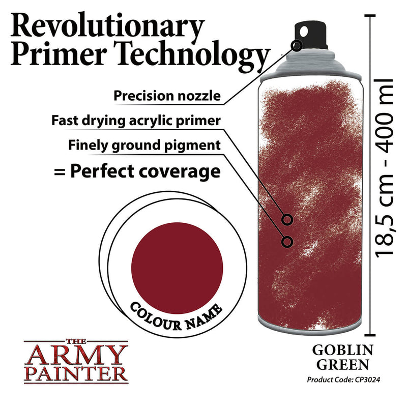 Army Painter CP3024 Colour Primer: Goblin Green - Hobby City NZ (9004809617645)
