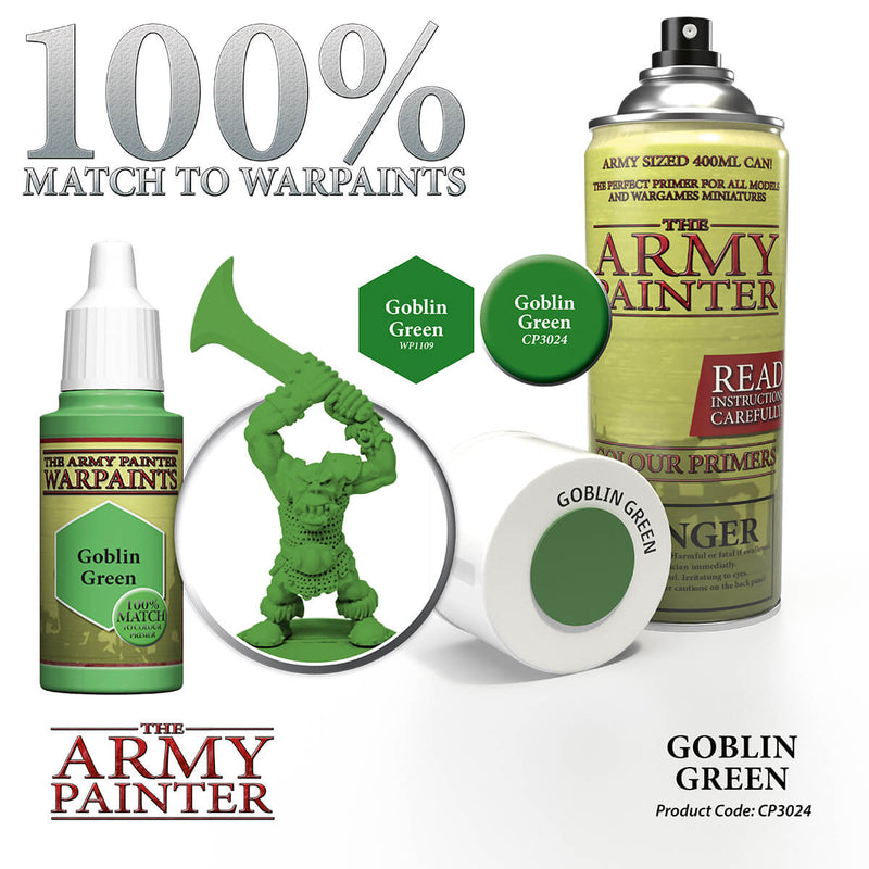 Army Painter CP3024 Colour Primer: Goblin Green - Hobby City NZ (9004809617645)