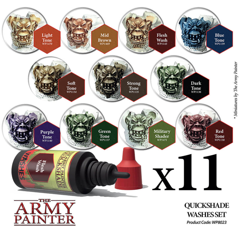 Army Painter WP8023 Warpaints Washes Paint Set - Hobby City NZ (9004810207469)