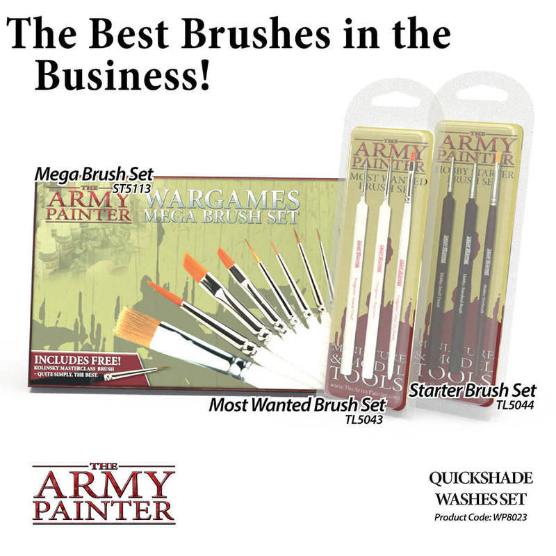 Army Painter WP8023 Warpaints Washes Paint Set - Hobby City NZ (9004810207469)