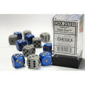 Chessex Opaque Dixie Dice 16mm d6 12-Die Set (6 Blue/yellow - 6 Dark Grey/black) - CHX25701