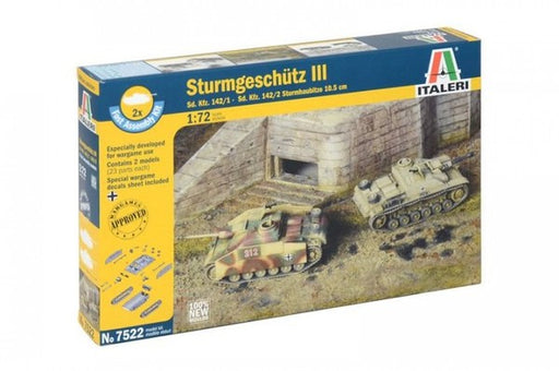 Italeri 7522 1/72 SD.kFZ 142/1 STURMGESCH.III FAST KIT (8948591558893)