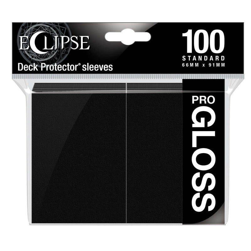 Ultra Pro 15601 Eclipse Gloss Standard Sleeves: Jet Black (9004781437165)