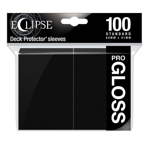 Ultra Pro 15601 Eclipse Gloss Standard Sleeves: Jet Black (9004781437165)