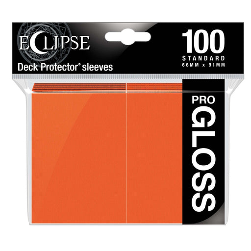 Ultra Pro 15607 Eclipse Gloss Standard Sleeves: Pumpkin Orange (9003684004077)