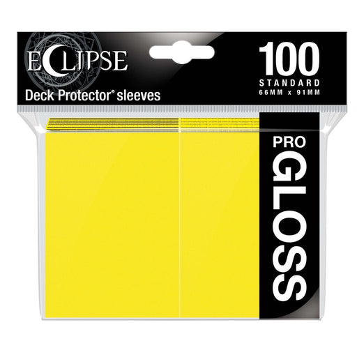 Ultra Pro 15608 Eclipse Gloss Standard Sleeves: Lemon Yellow (9003684102381)
