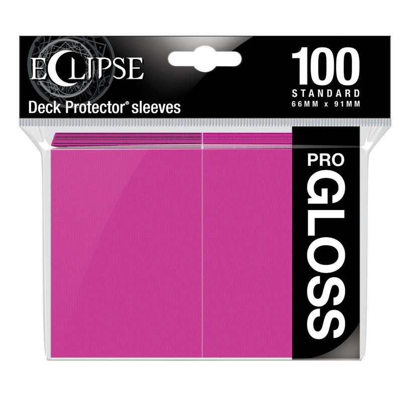 Ultra Pro 15609 Eclipse Gloss Standard Sleeves: Hot Pink (9003684200685)