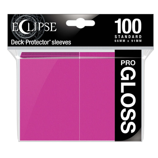 Ultra Pro 15609 Eclipse Gloss Standard Sleeves: Hot Pink (9003684200685)