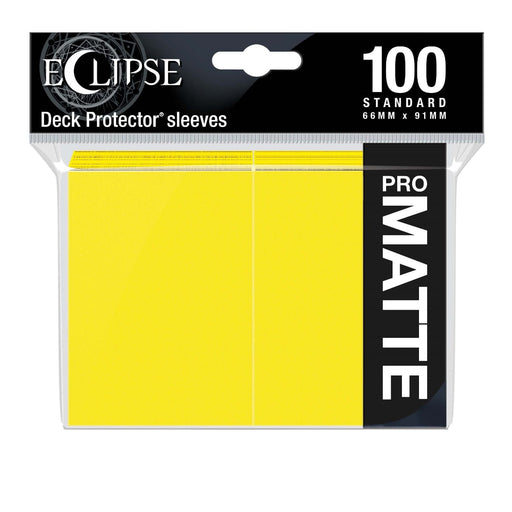 Ultra Pro 15620 Eclipse Matte Standard Sleeves: Lemon Yellow (9003685249261)