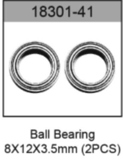 HOSpeed 18301-41 Ball Bearings  (8mmx12mmx3.5mm) 2pcs - Hobby City NZ (8348645916909)