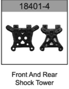 HOSpeed 18401-4 Front & Rear Shock Tower Brushless HS18421/2 - Hobby City NZ (8348648014061)