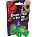 Steve Jackson Games Dragon & Skull Dice Pack Green Glitter - SJG5900-16
