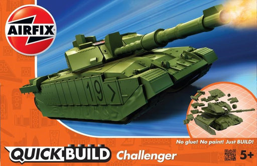 Airfix J6022 QUICK BUILD: Challenger Tank (Green) (6663809040433)