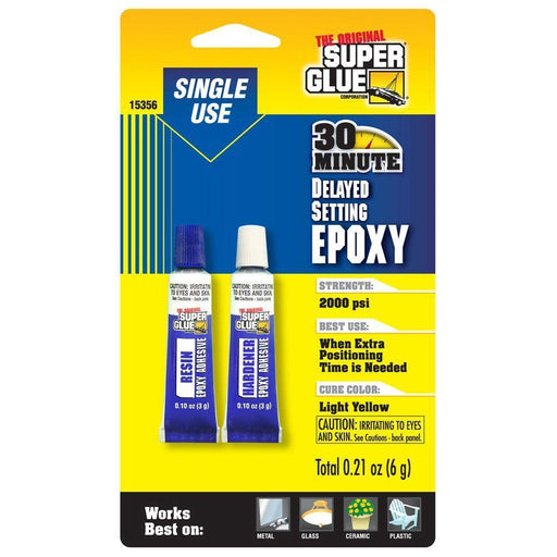 Super Glue 15356 30 Minute Epoxy (Single Use - 2pk) 6gm (7540445577453)