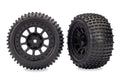 Traxxas 2.2in Black Wheels with Alias Tyres RC Wheel & Tyre Set