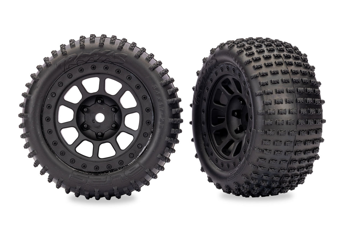 Traxxas 2.2in Black Wheels with Alias Tyres RC Wheel & Tyre Set