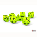 Chessex Vortex Mega-hedral Bright Green/Black 7-Die Dice Set