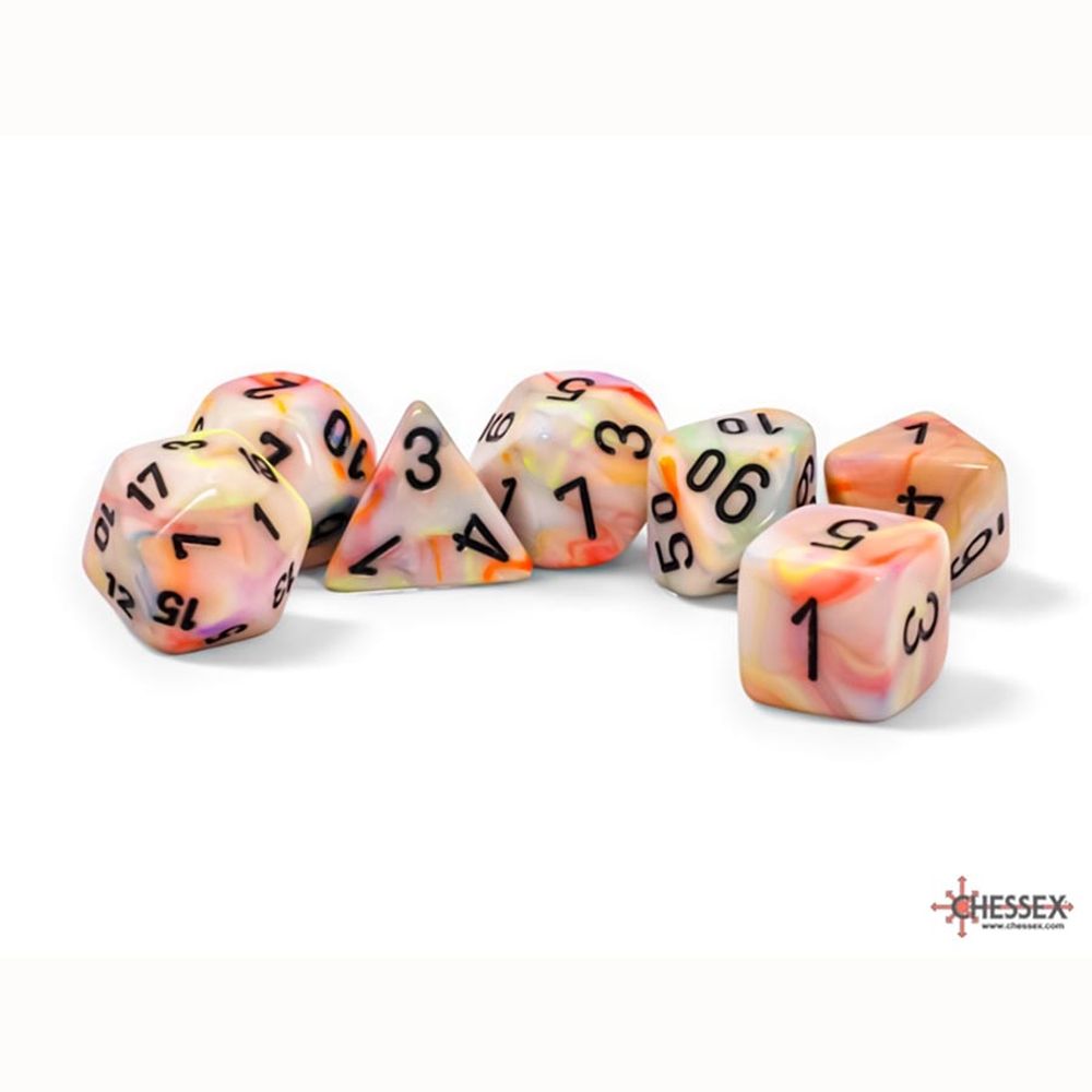 Chessex Festive Mega-hedral Circus/Black 7-Die Dice Set