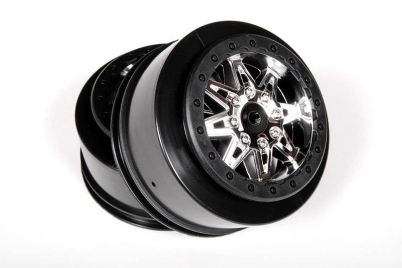 zAXIAL AX08103 - 2.2 3.0 Raceline Renegade Wheels - 41mm (Chrome/Black)
