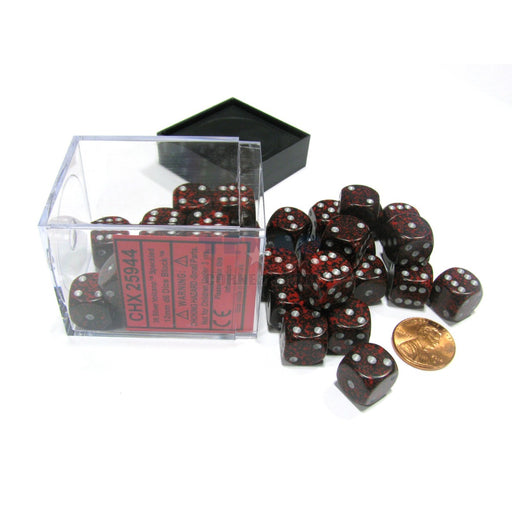 Chessex 25944 Speckled 12mm d6 Silver Volcano Dice Block (36 dice) (9003723292909)