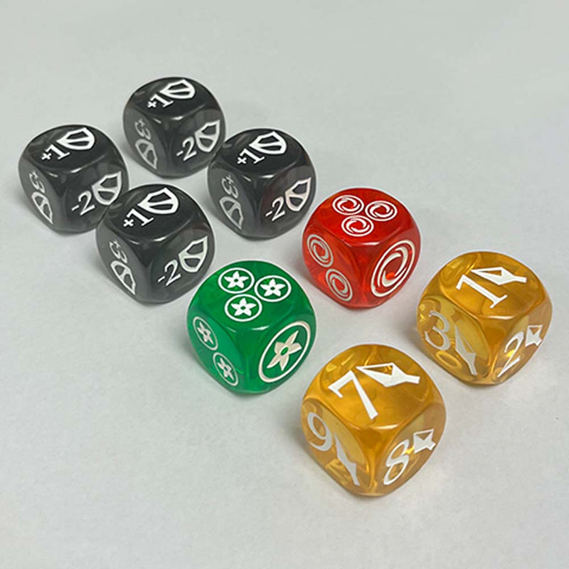 Thai Cards 25CLEAR 25mm Flesh and Blood Dice Set 8pc (Clear) (9004800377069)