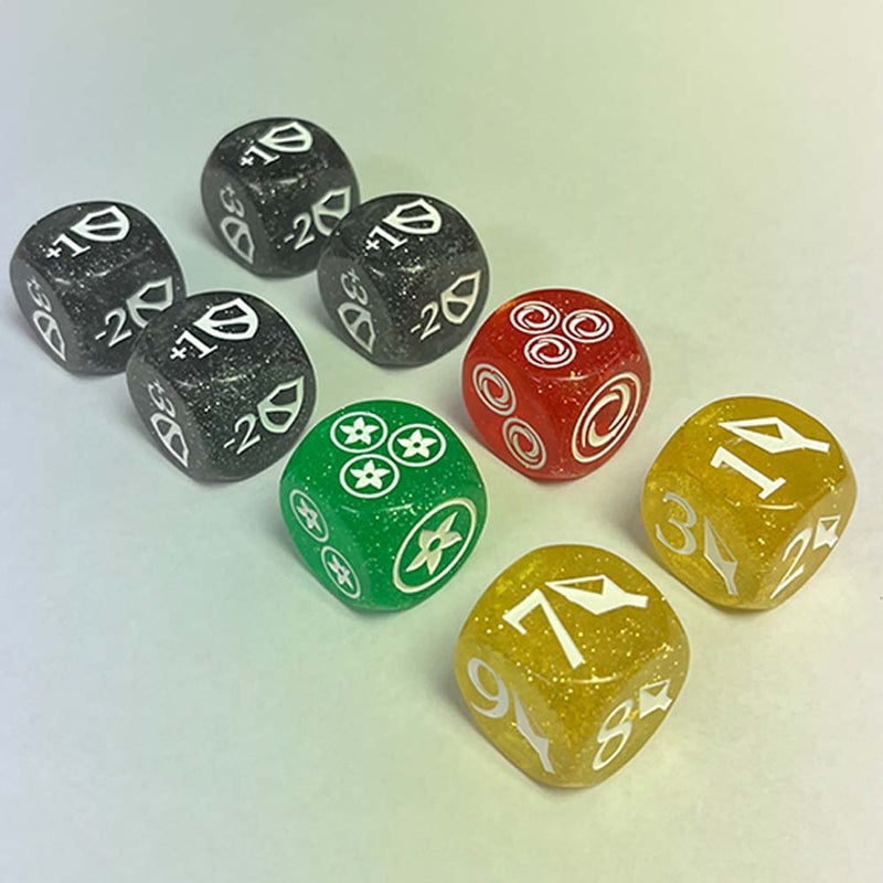 Thai Cards 25GLITTER 25mm Flesh and Blood Dice Set 8pc (Glitter) (9004800442605)