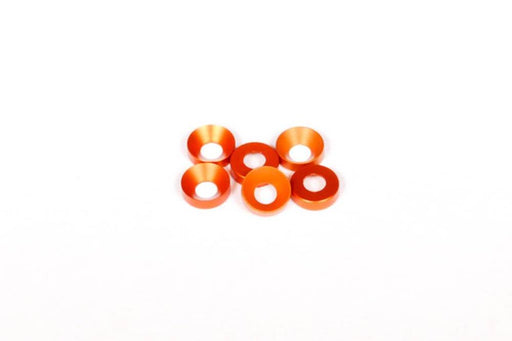 zAXIAL AXA1104 - Cone Washer 3x6.9x2mm - Orange (6pcs) (10908373959)