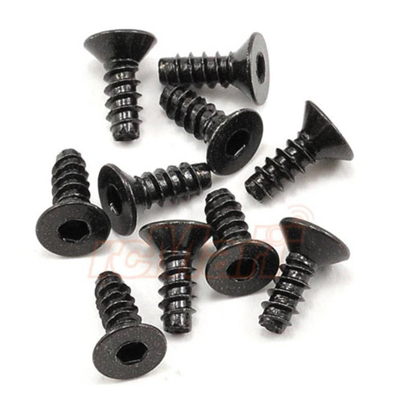 zAXIAL AXA464 - M3x8mm Hex Socket Tapping Flat Head (Black) (10pcs)