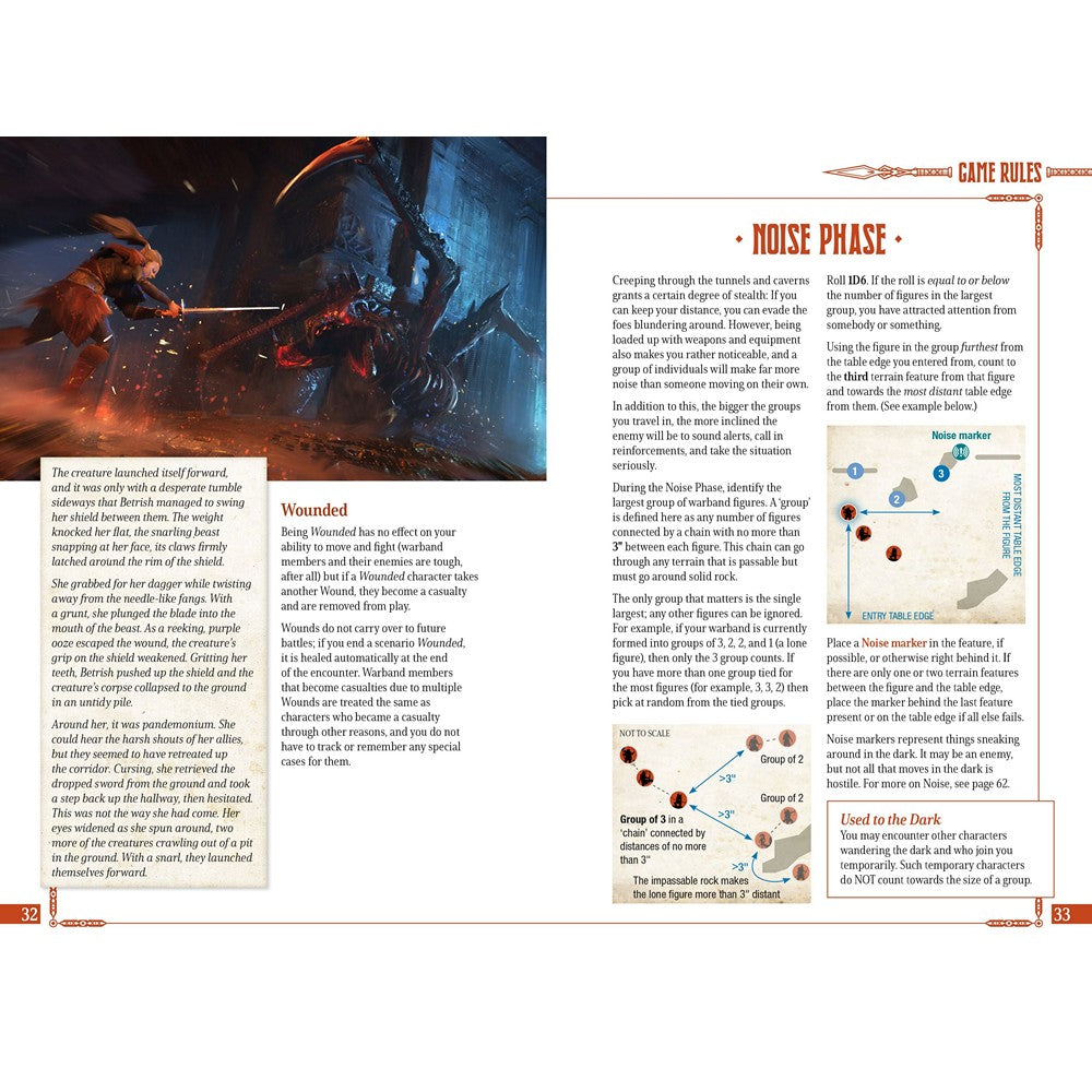 Modiphius Entertainment Five Leagues from the Borderlands Compendium Including Deep Below RPG Rulebook (2)