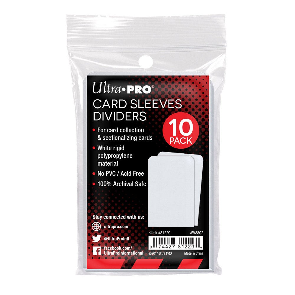 Ultra Pro: UP81229 Semi-Rigid Card Divider White - UP81229