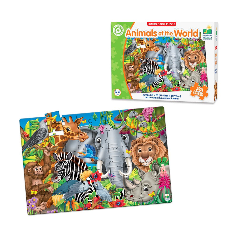 Jumbo Floor Puzzles - Animals of the World, Learning Journey - LJ017364