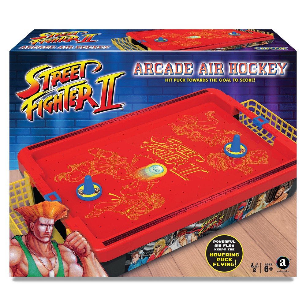 University Games Street Fighter II Arcade Air Hockey Board Game
