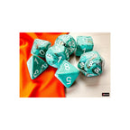 Chessex Marble Mega-hedral Oxi-Copper/White 7-Die Dice Set (3)