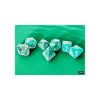 Chessex Marble Mega-hedral Oxi-Copper/White 7-Die Dice Set (4)