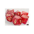 Chessex Glitter Mega-hedral Ruby/Gold 7-Die Dice Set (2)