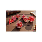 Chessex Glitter Mega-hedral Ruby/Gold 7-Die Dice Set (4)