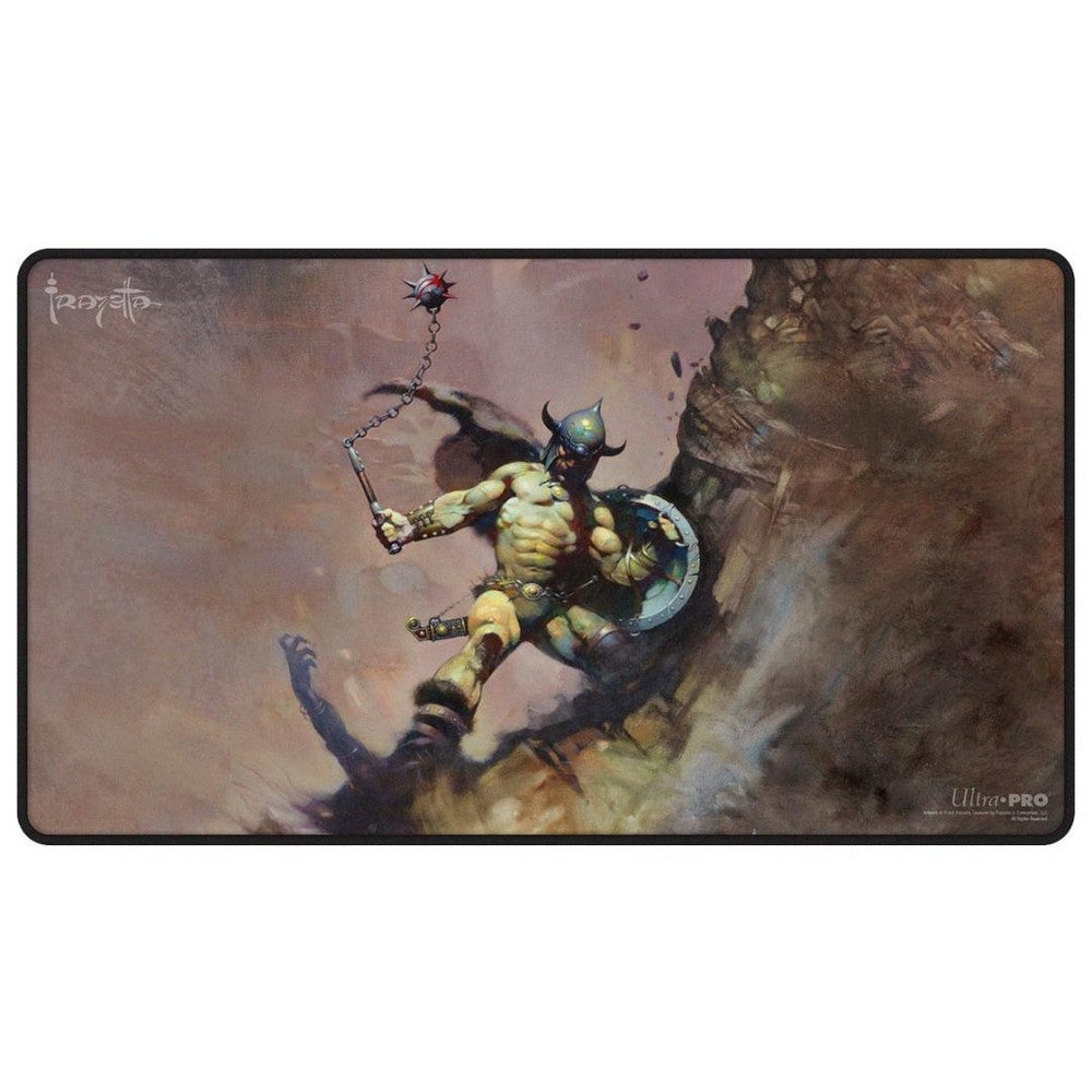 Ultra Pro: UP16755 Frank Frazetta - "Warrior with Ball and Chain" Black Stitched Playmat - UP16755
