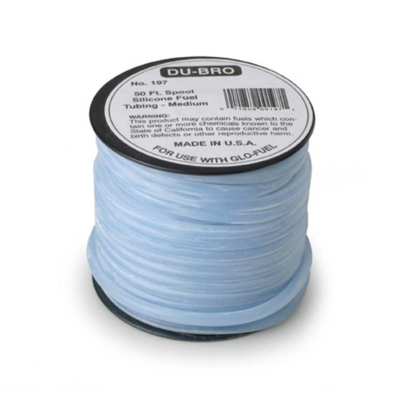 Dubro 197 Super Blue Silicone Medium Fuel Tubing (3/32" ID) - 1 Meter