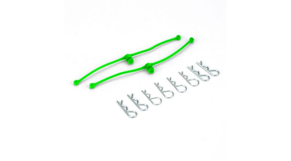 Dubro 2253 Body Klip Retainers (Lime Green) (10908694279)